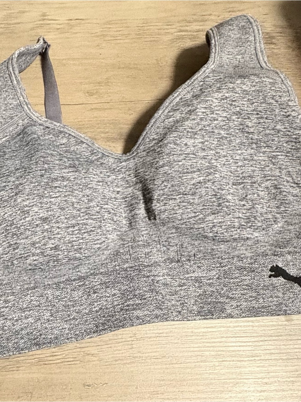 Puma Heather Gray Seamless Sports Bra size M